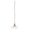 vidaXL L&aacute;mpara colgante industrial hierro blanco y madera 26 cm E27