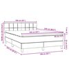 vidaXL Cama box spring con colch&oacute;n terciopelo rosa 160x220 cm