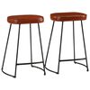 vidaXL Taburetes de bar 2 uds marr&oacute;n oscuro 41x29x62 cm