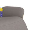vidaXL Sill&oacute;n reclinable de masaje con reposapi&eacute;s tela gris taupe