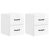 vidaXL Mesita de Noche de Pared 2 pcs Brillante 34,5 x 33 x 40 cm
