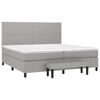 vidaXL Cama box spring con colch&oacute;n tela gris claro 200x200 cm