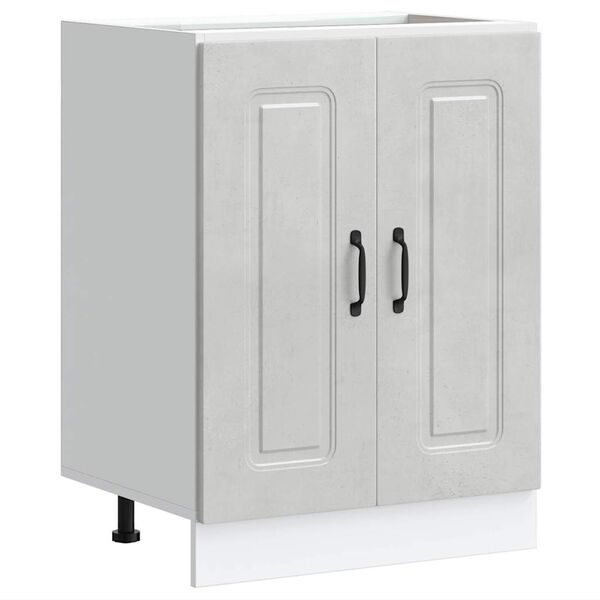 vidaXL Mueble bajo para fregadero Kalmar gris hormig&oacute;n 60x46x81,5 cm