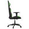 vidaXL Silla gaming de masaje cuero sint&eacute;tico negro y verde
