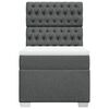 vidaXL Cama box spring con colch&oacute;n tela gris oscuro 80x200 cm