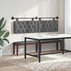 vidaXL Cabecera Colgante Gris oscuro 170 x 55 x 7 cm tela