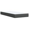 vidaXL Cama box spring con colch&oacute;n tela gris oscuro 90x190 cm