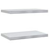 vidaXL Estantes de pared 2 uds acero inoxidable plateado 50x30 cm