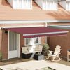 vidaXL Toldo retr&aacute;ctil manual burdeos 400x300 cm
