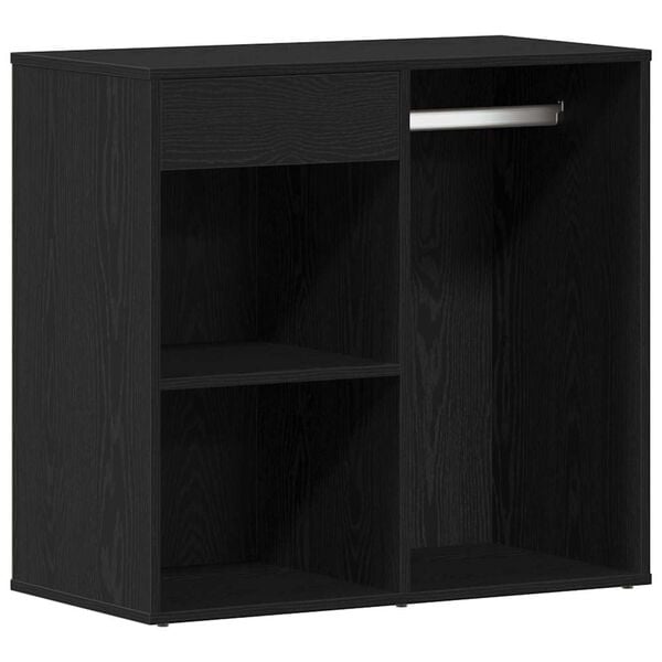 vidaXL Gabinete de Cosm&eacute;ticos con caj&oacute;n Roble Negro 80 x 40 x 75 cm