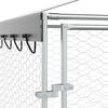 vidaXL Perrera de exterior con toldo acero galvanizado plata 3x6x2,5 m