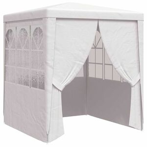 vidaXL Carpa profesional fiestas con paredes blanco 90 g/m&sup2; 2,5x2,5 m