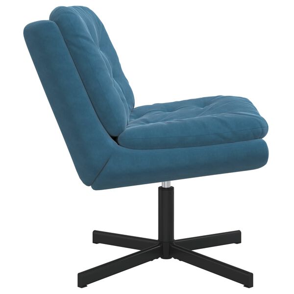 vidaXL Sill&oacute;n Relax giratorio Azul 63 x 75 x 76 cm Terciopelo