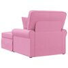 vidaXL Chaise Lounge con Falda con coj&iacute;n Rosa 91 x 157 x 91 cm tela