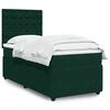 vidaXL Cama box spring con colch&oacute;n terciopelo verde oscuro 80x200 cm
