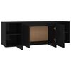 vidaXL Mueble para TV madera contrachapada negro 130x35x50 cm