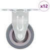 vidaXL Ruedas fijas 12 unidades 50 mm