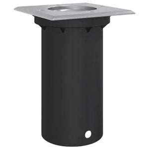 vidaXL Foco de suelo de exterior cuadrado aluminio negro 10,5x10,5 cm