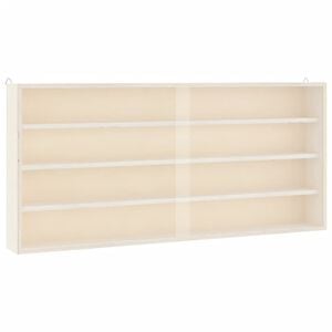 vidaXL Vitrina de madera para coleccionistas con puertas 80x8,5x37 cm