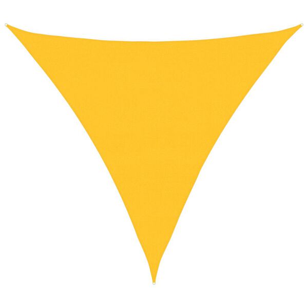vidaXL Toldo de vela triangular HDPE amarillo 160 g/m&sup2; 6x6x6 m