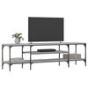 vidaXL Mueble TV hierro y madera contrachapada gris Sonoma 161x35x45cm