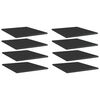 vidaXL Estante estanter&iacute;a 8 uds contrachapada negro brillo 40x50x1,5cm