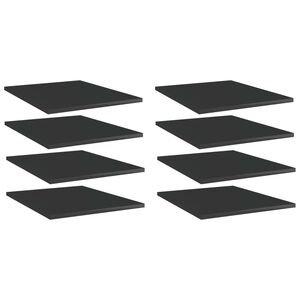 vidaXL Estante estanter&iacute;a 8 uds contrachapada negro brillo 40x50x1,5cm