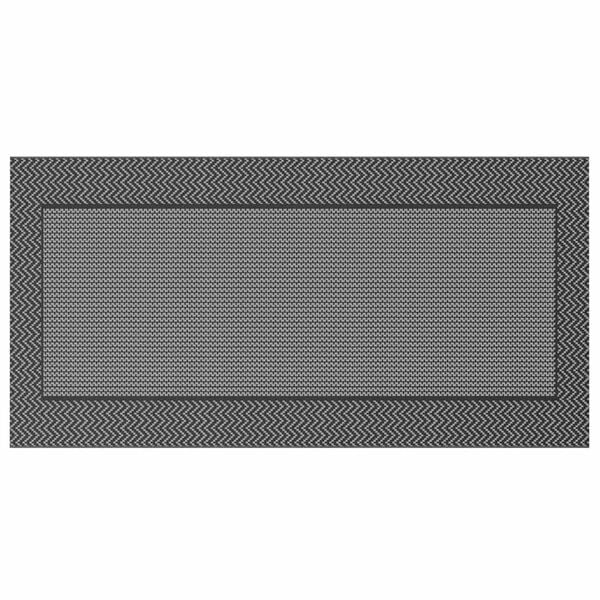 vidaXL Alfombra de exterior Chevron ARAKIL Negro y Gris 600 x 300 cm