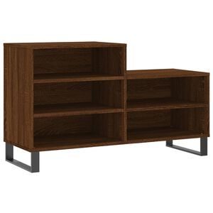 vidaXL Mueble zapatero madera contrachapada roble marr&oacute;n 102x36x60 cm
