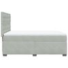 vidaXL Cama box spring con colch&oacute;n terciopelo gris claro 140x190 cm