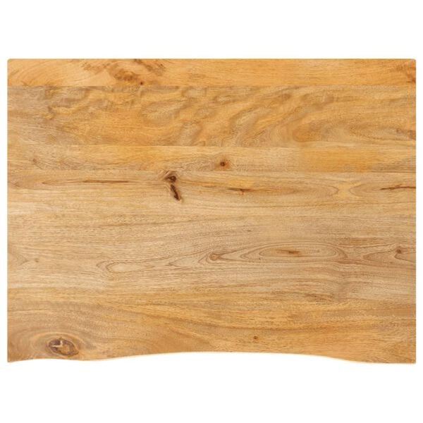 vidaXL Tablero de mesa borde natural madera maciza mango 90x60x3,8 cm