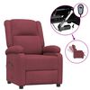 vidaXL Sill&oacute;n reclinable el&eacute;ctrico tela rojo tinto
