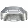 vidaXL Jardinera arriate acero galvanizado plata 450x140x36 cm