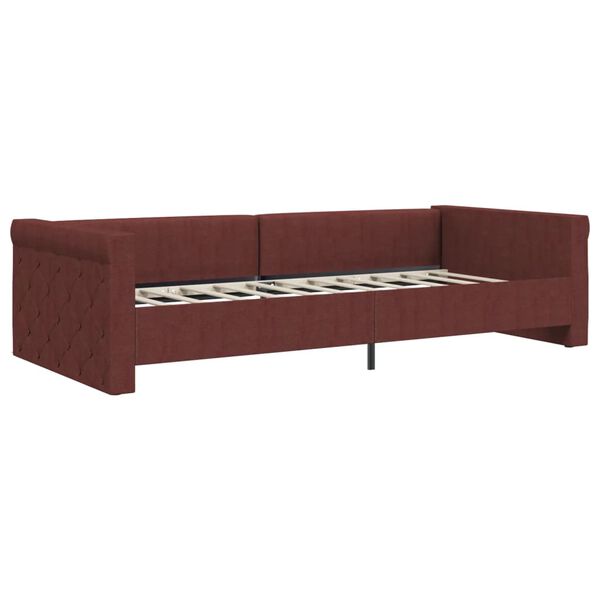 vidaXL Sof&aacute; cama con colch&oacute;n USB de tela morado 90x200 cm
