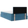 vidaXL Cama con almacenamiento Azul Oscuro 120 x 200 cm Terciopelo