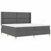 vidaXL Cama tipo Box Spring con colch&oacute;n Gris 200 x 200 cm tela