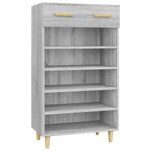 vidaXL Mueble zapatero madera contrachapada gris Sonoma 60x35x105 cm