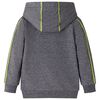 Sudadera infantil con capucha y cremallera gris mélange 92