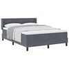 vidaXL Cama tipo Box Spring Manual Gris oscuro 200 x 160 cm Terciopelo