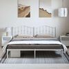 vidaXL Estructura cama sin colch&oacute;n con cabecero metal blanco 183x213cm