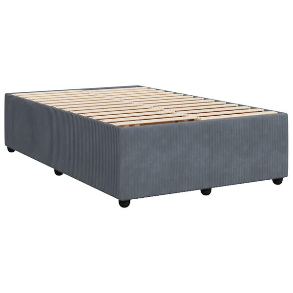 vidaXL Estructura de cama sin colch&oacute;n terciopelo gris oscuro 120x200cm