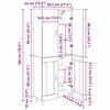 vidaXL Aparador alto Roble artesanal 69,5 x 34 x 180 cm