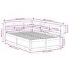 vidaXL Cama con estanter&iacute;a sin colch&oacute;n madera maciza blanca 120x190 cm