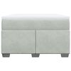 vidaXL Cama box spring con colch&oacute;n terciopelo gris claro 120x190 cm