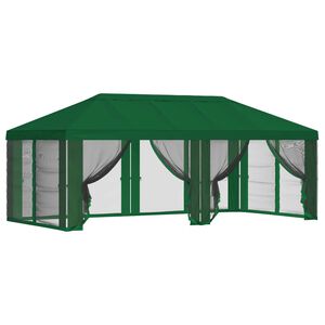 vidaXL Funda de Gazebo con Paredes Laterales 6 x 3 m Verde Poli&eacute;ster