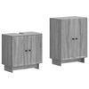 vidaXL Juego de gabinete de ba&ntilde;o de 2 piezas EDE Sonoma gris