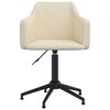vidaXL Silla de comedor giratoria de terciopelo color crema