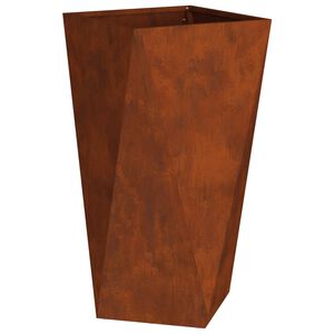 vidaXL Jardinera Oxidado 40 x 40 x 75 cm Acero autopatinable