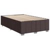 vidaXL Cama box spring con colch&oacute;n tela marr&oacute;n oscuro 120x190 cm