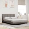 vidaXL Estructura de cama sin colch&oacute;n Hanko tela gris taupe 120x200 cm